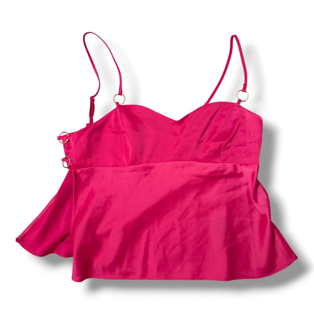 Silence + Noise Pink Satin Camisole Top
